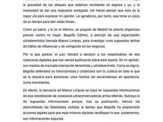 Carta íntegra del Presidente Pedro Sánchez a los españoles